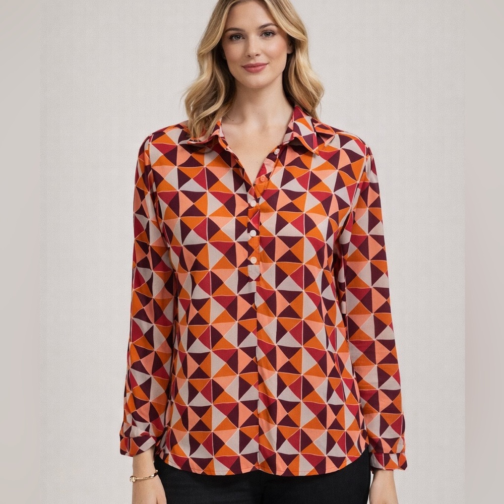 Liz Claiborne Geometrical Blouse